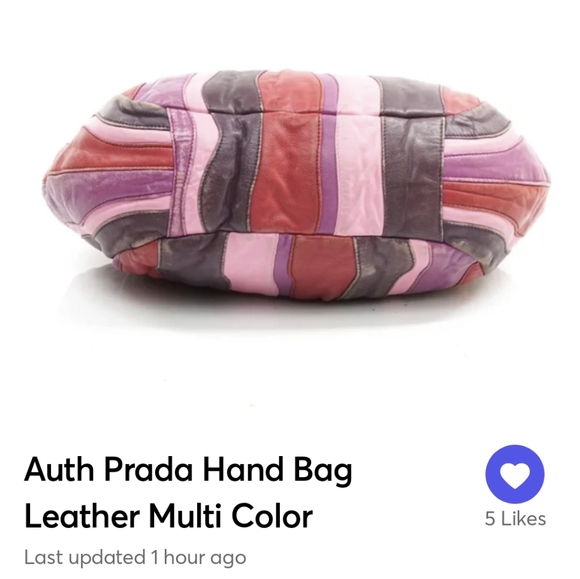 Authentic Prada Hand Bag Leather Multi Color - Picture 6 of 13